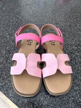 art class Two-Tone Pink Bow Strap Girls' Sandals